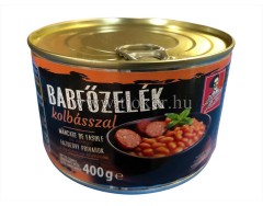 MP.BABFŐZELÉK KOLBÁSSZAL 400G / 6