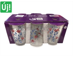 ÜVEGPOHÁR 180ML DEKOROS 6DB-OS/ 8